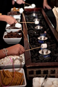 Wedding s'mores buffet (Jolynne Photography)